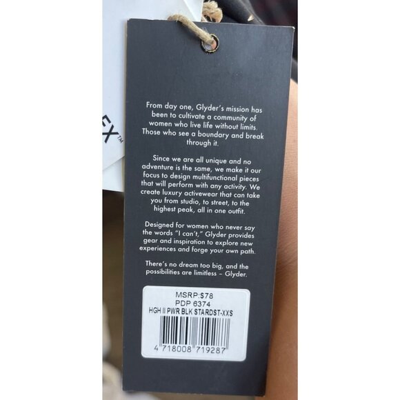 Glyder Black White High Waisted Leggings XXS New Years 4th of July Firework - Picture 8 of 9